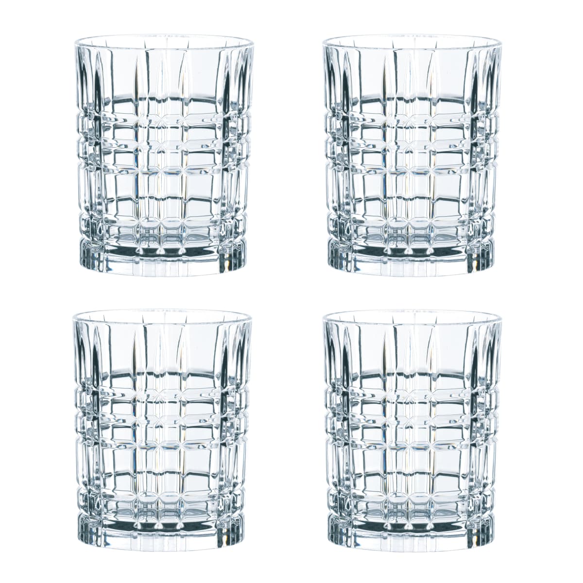 Square whiskyglass 34 cl 4-stk., 34 cl