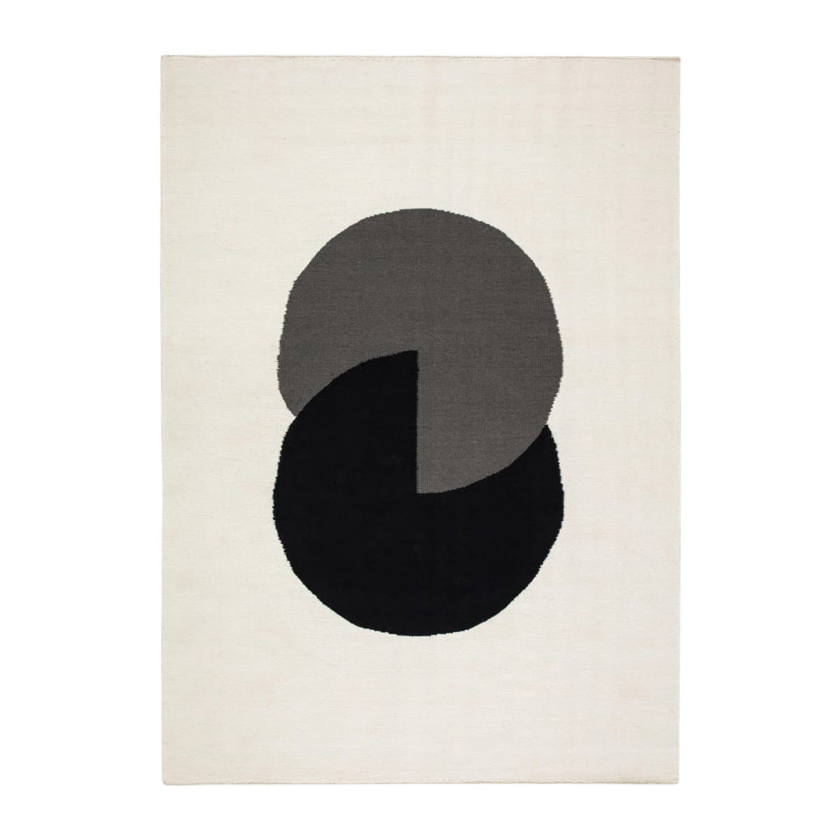 Circles blocks kelimteppe naturhvit, 170x240 cm