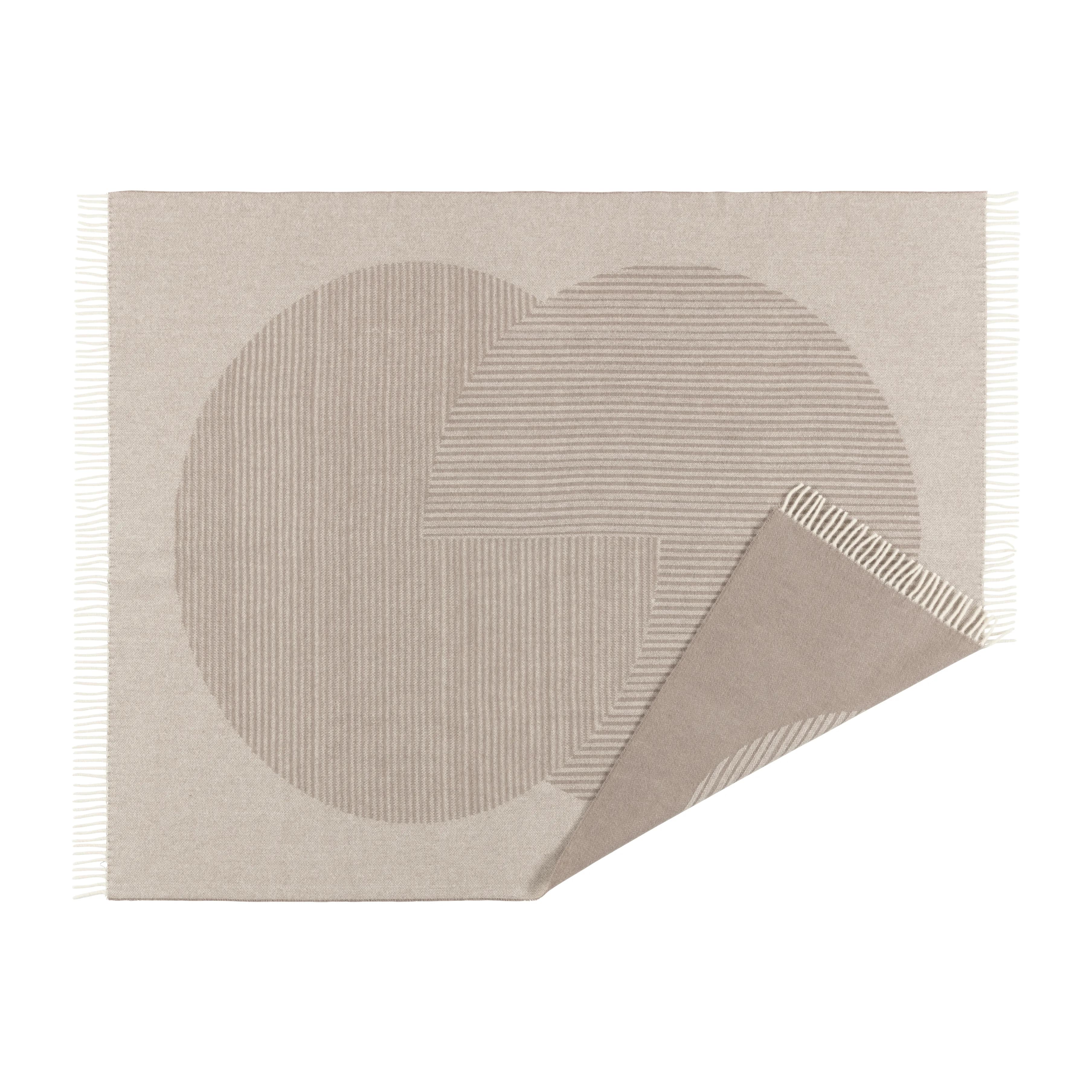 Circles ullpledd 130 x 185 cm, Beige