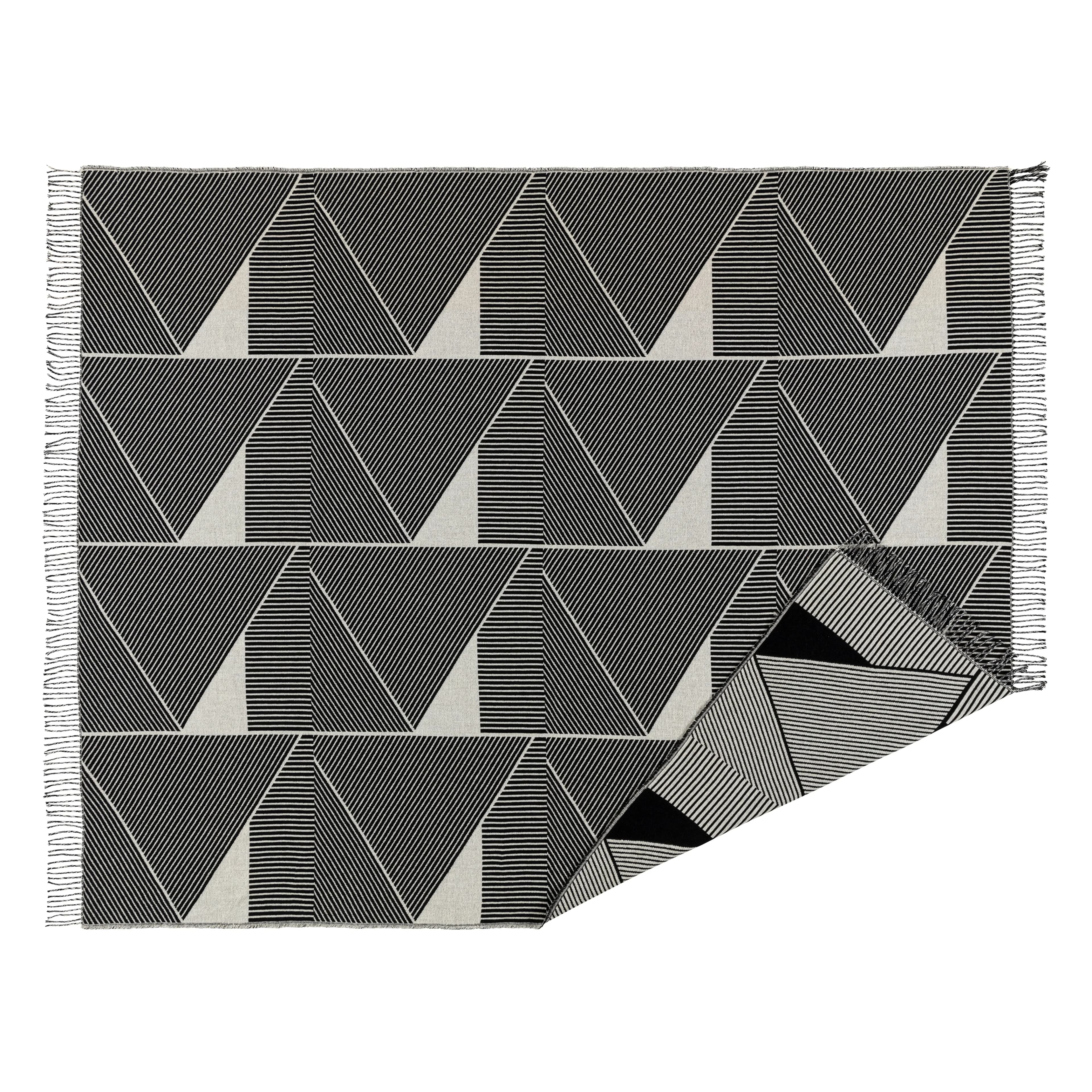 Metric focus bomullspledd, Svart