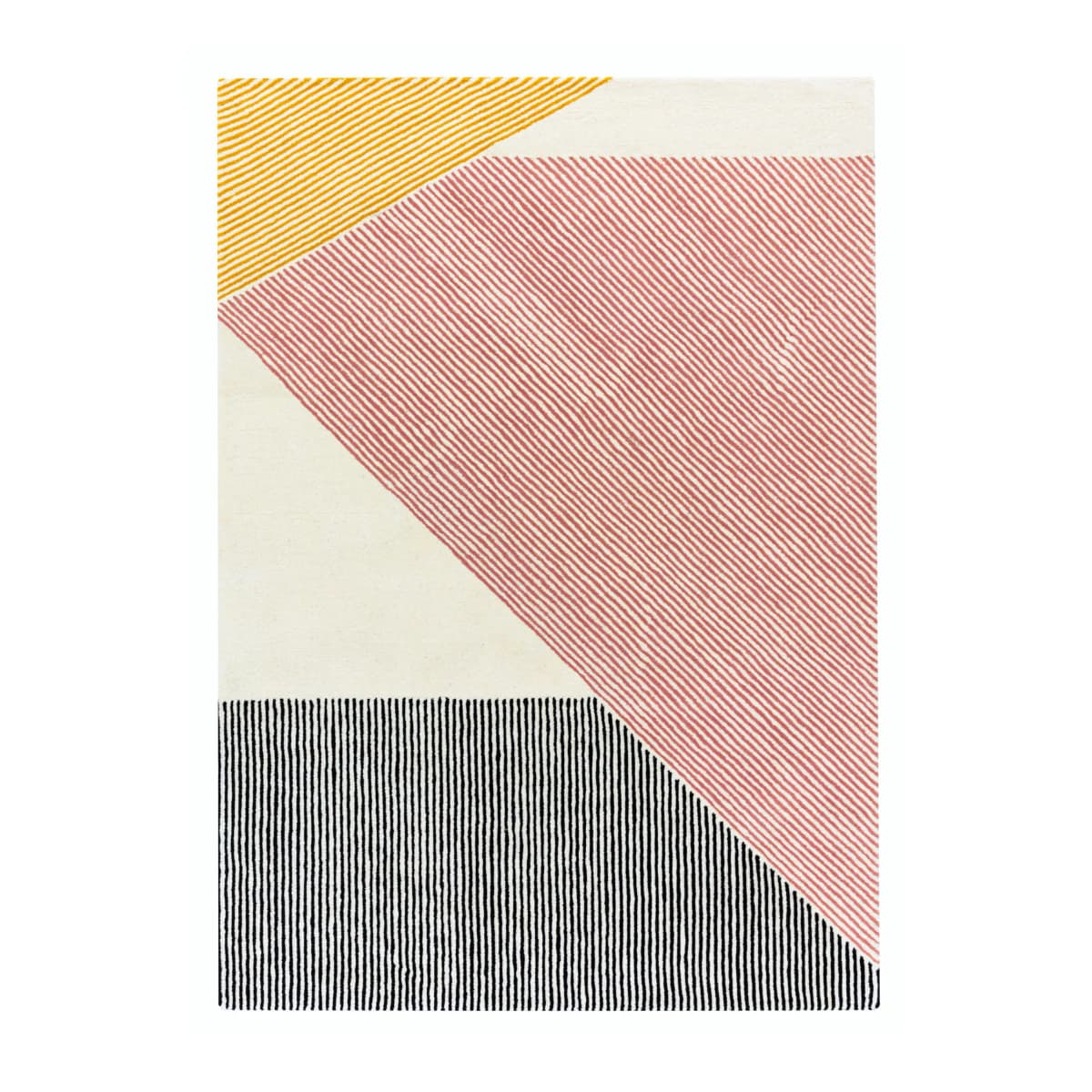 Stripes ullteppe rosa, 170x240 cm