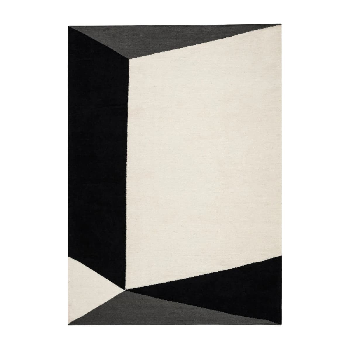 Triangles blocks kelimteppe naturhvit, 170x240 cm