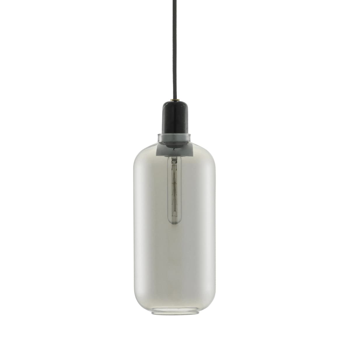 Amp lampe stor, grå-sort