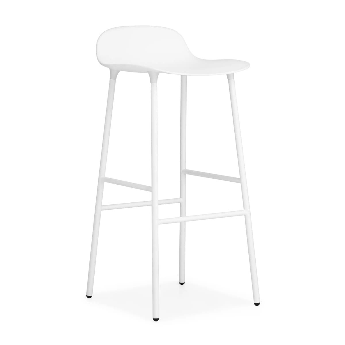 Form barstol metallbein 75 cm, hvit