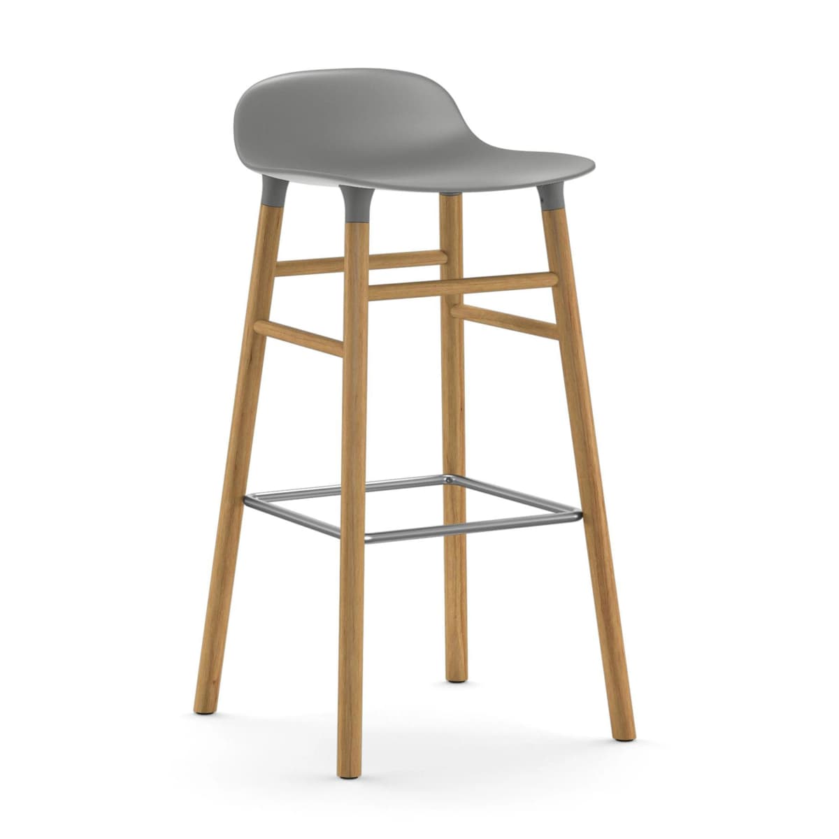 Form Chair barstol eikben, grå