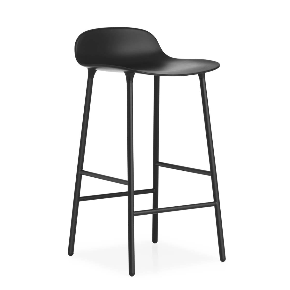 Form Chair barstol metallben, Svart