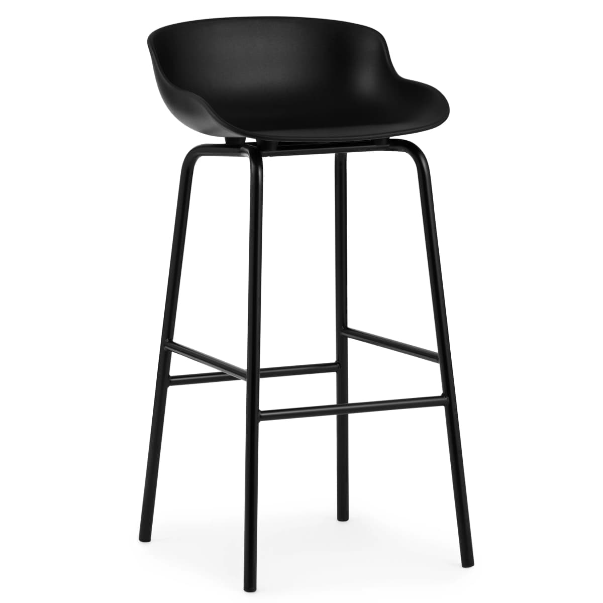 Hyg barstol metallben 75 cm, Sort