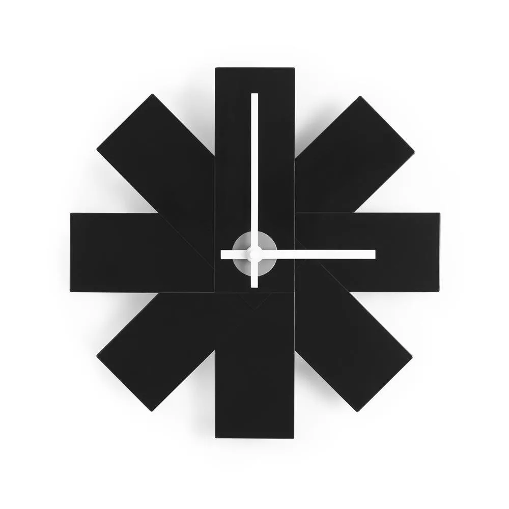 Watch me veggklokke, svart