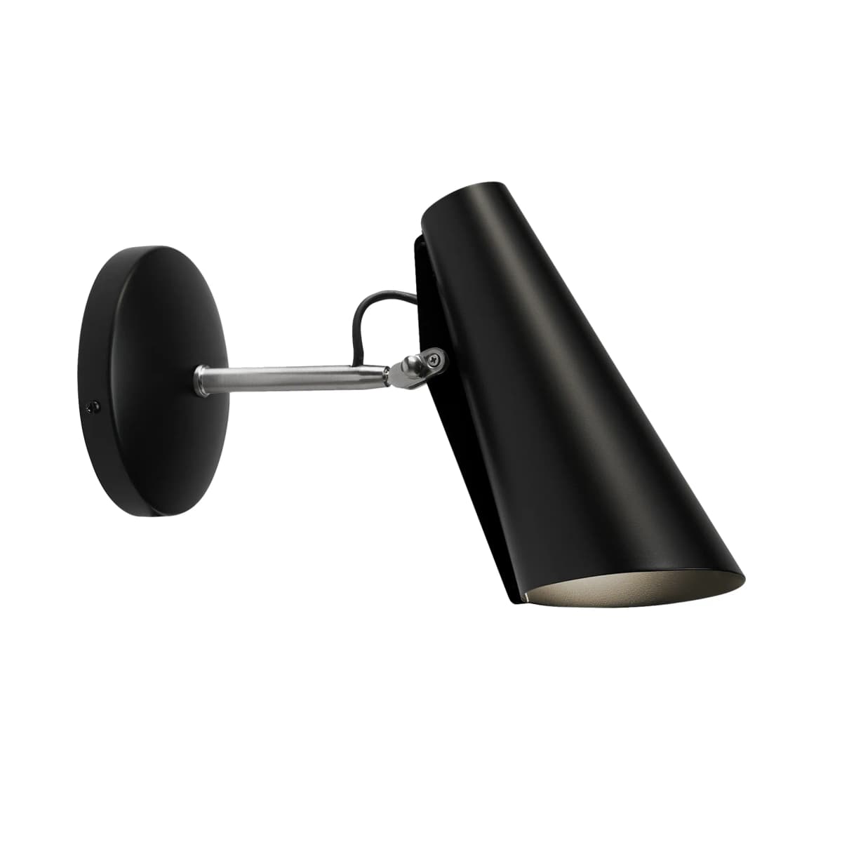 Birdy vegglampe kort, Black-steel
