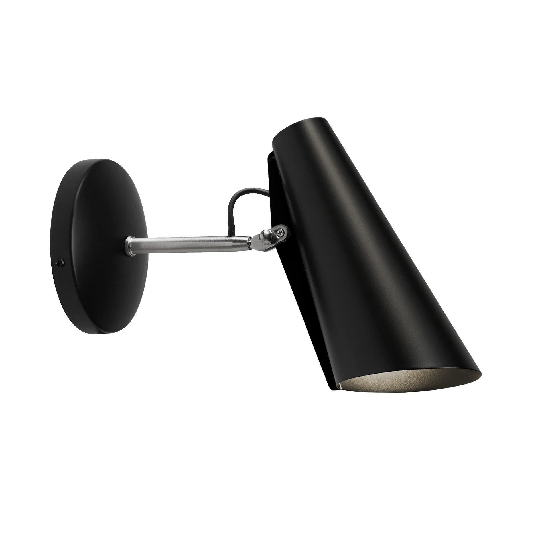 Birdy vegglampe kort, Black-steel