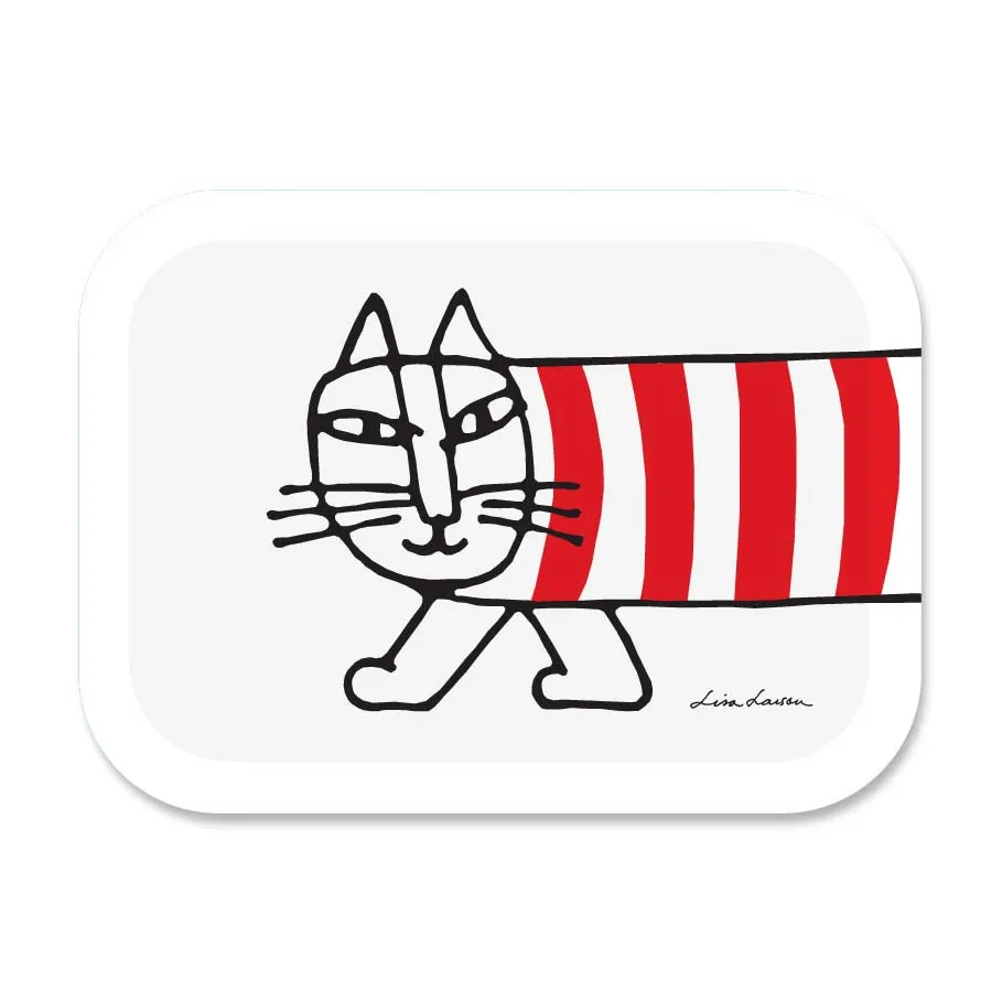 Mikey brett 27x20 cm, Hvit-rød