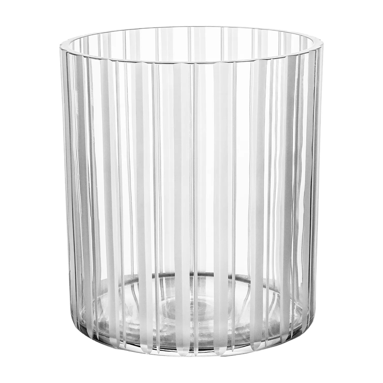 Cut in number vase 20 cm, Striper