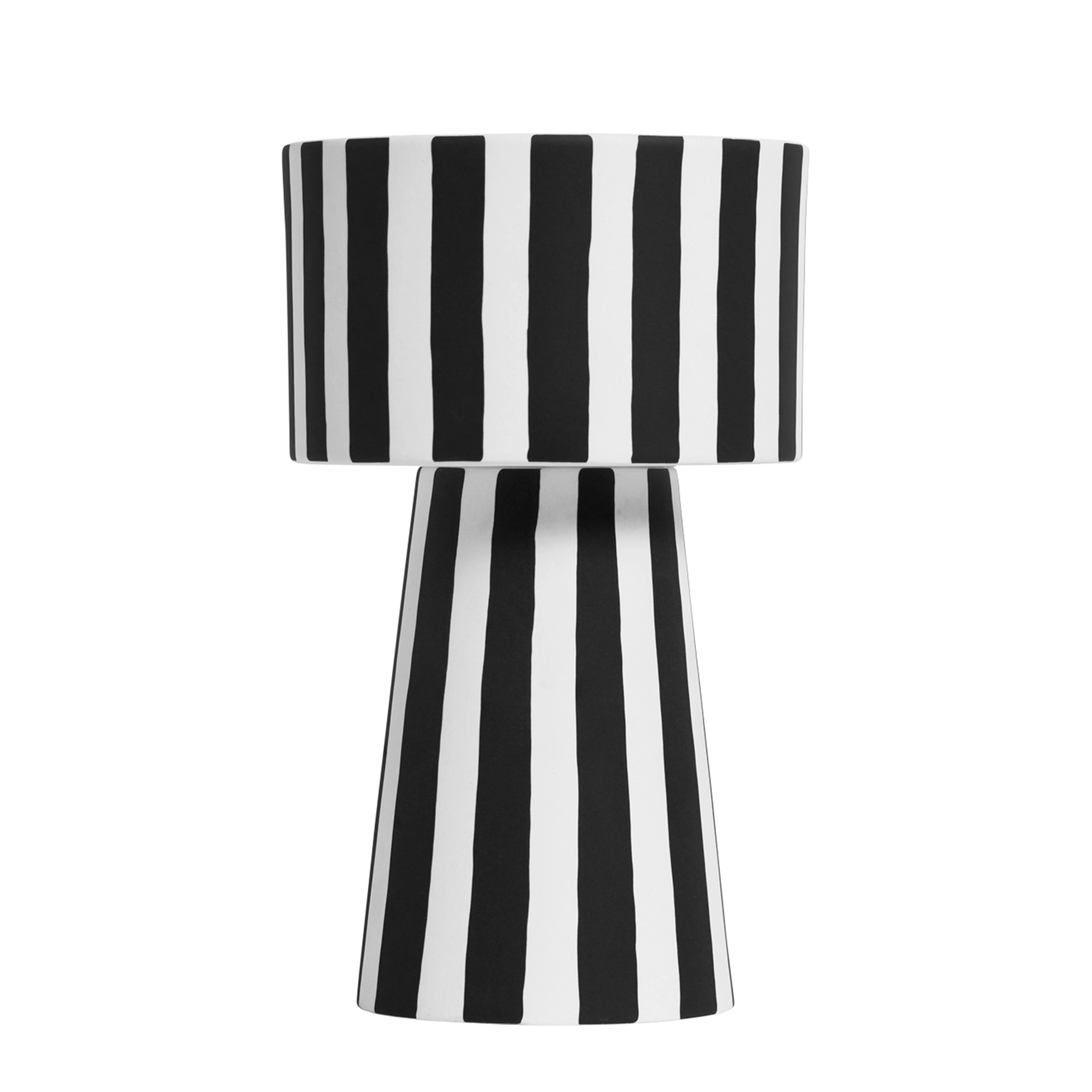 Toppu krukke Ø15 cm, svart-hvit