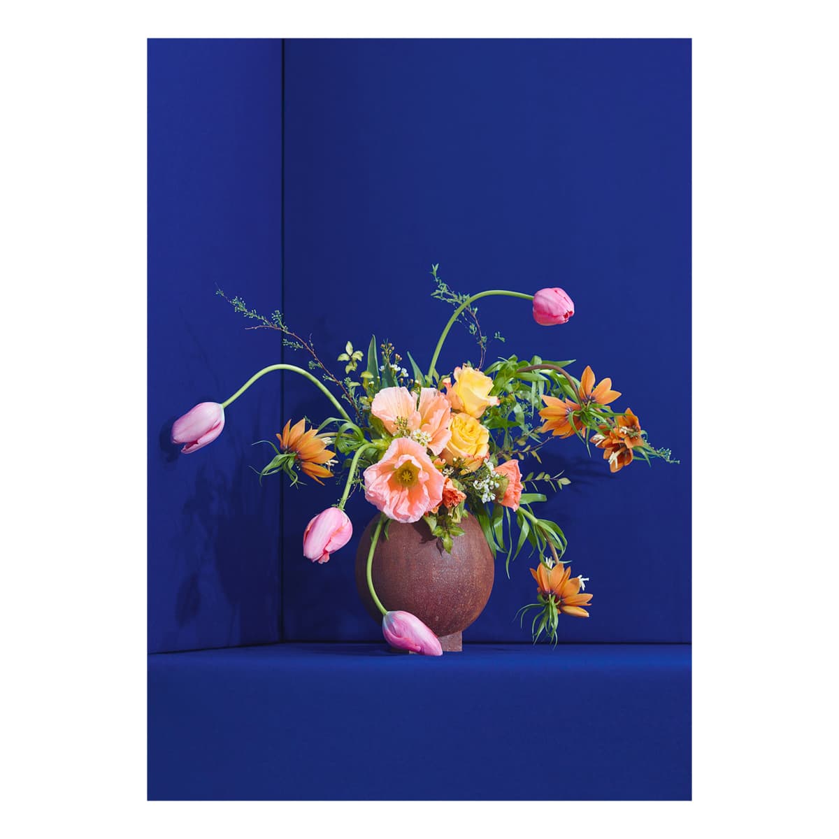 Blomst 01 Blue poster, 70x100 cm
