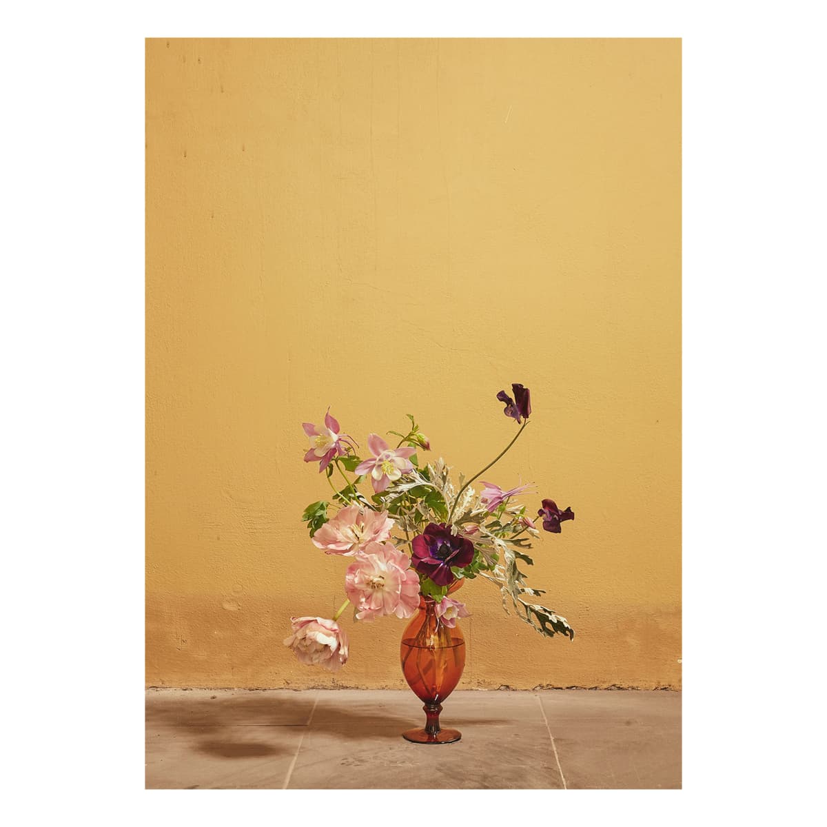 Blomst 02 Ochra poster, 50x70 cm