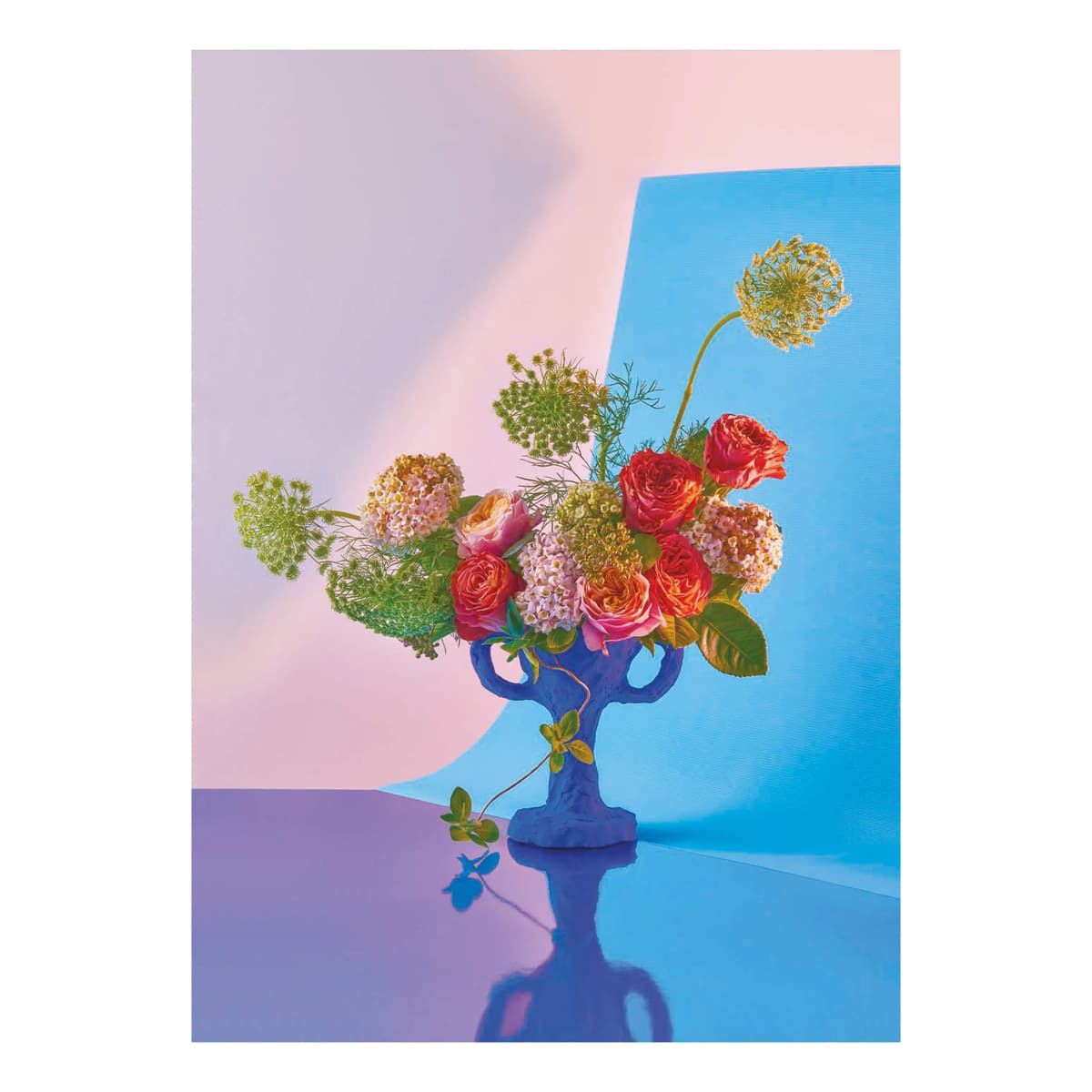 Bloom 02 cyan poster, 50x70 cm