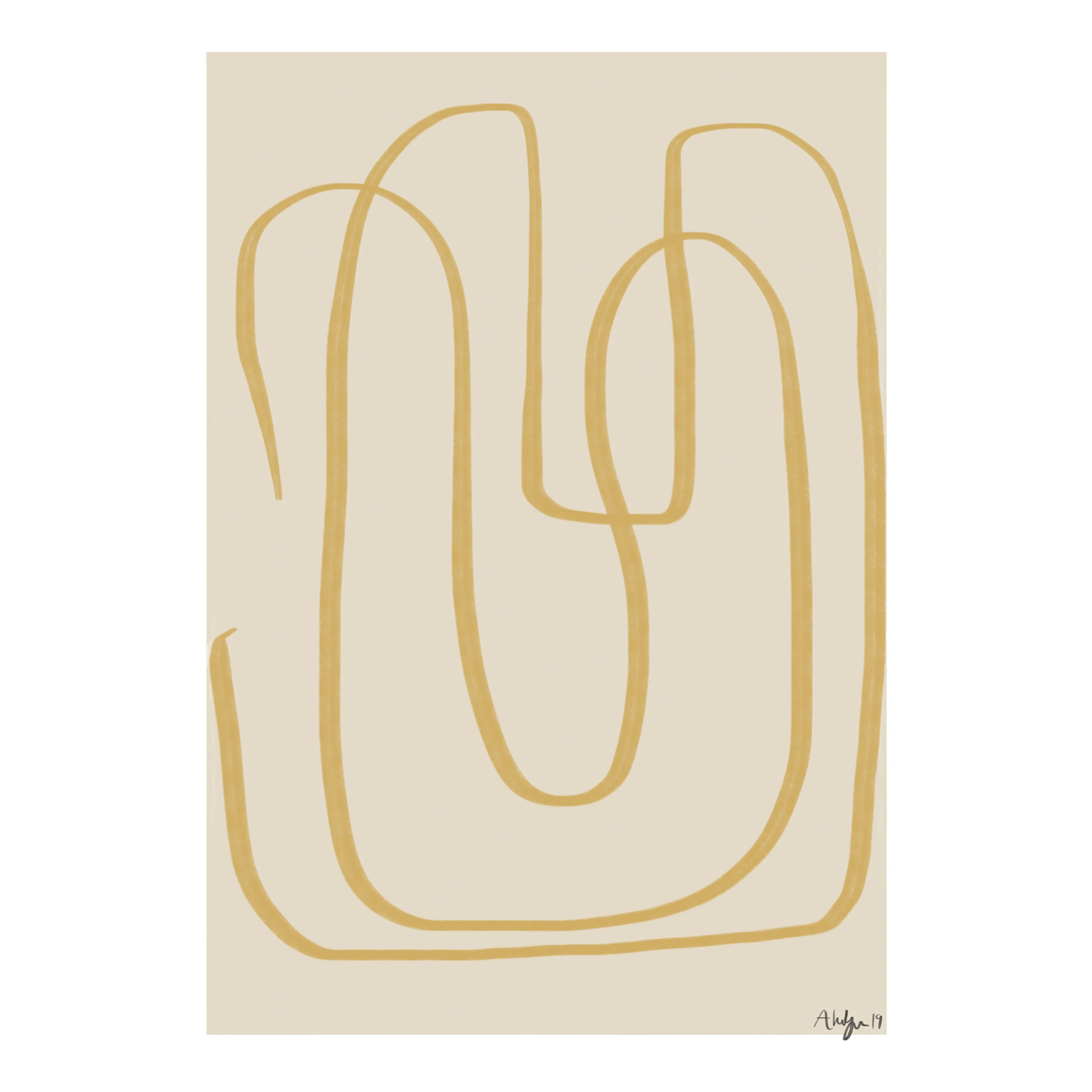 Different Ways I poster gul, 30x40 cm