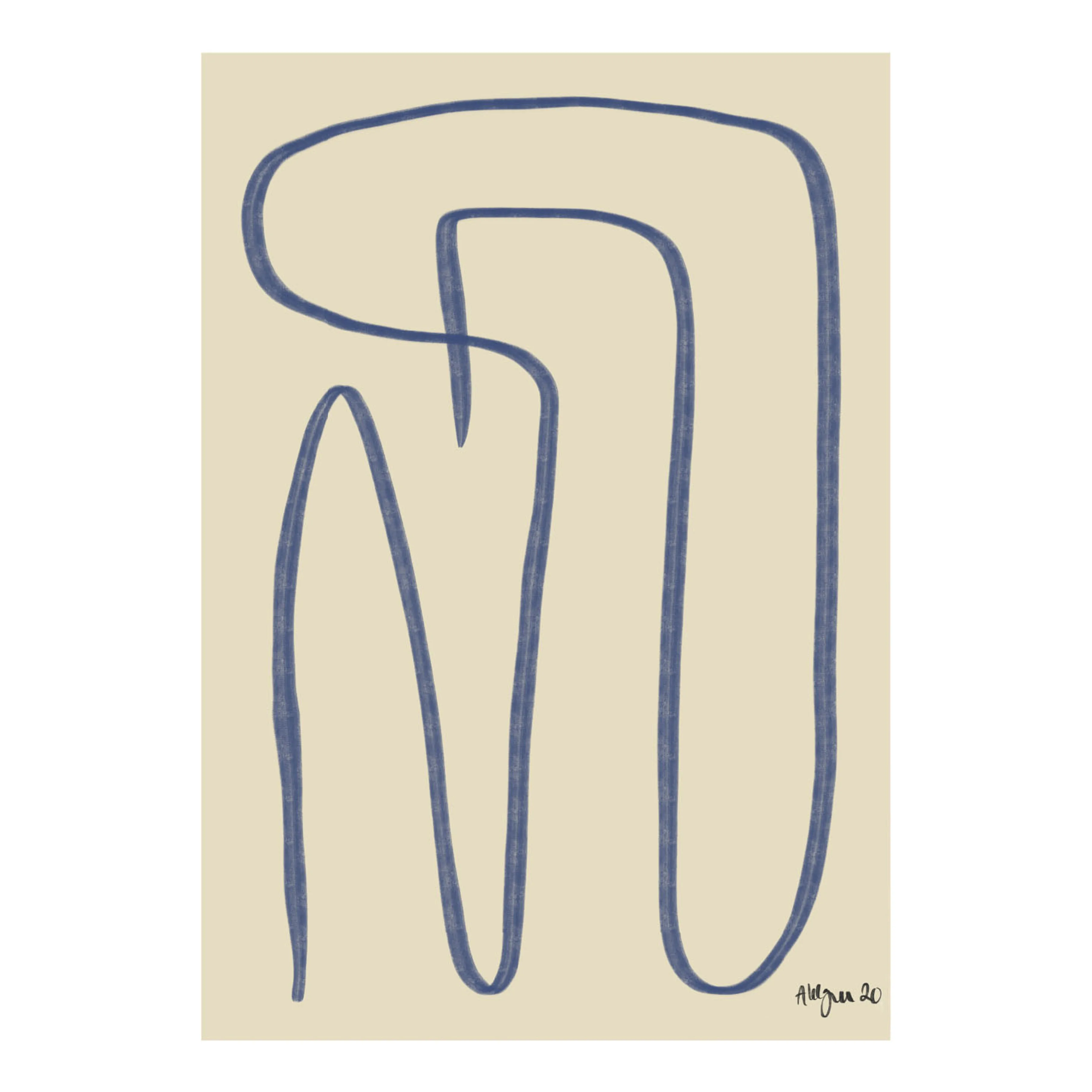 Different Ways poster blå, 50x70 cm