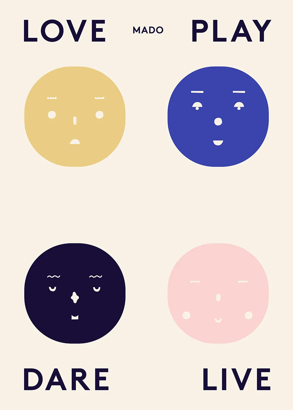 Four Feelings poster, 50x70 cm