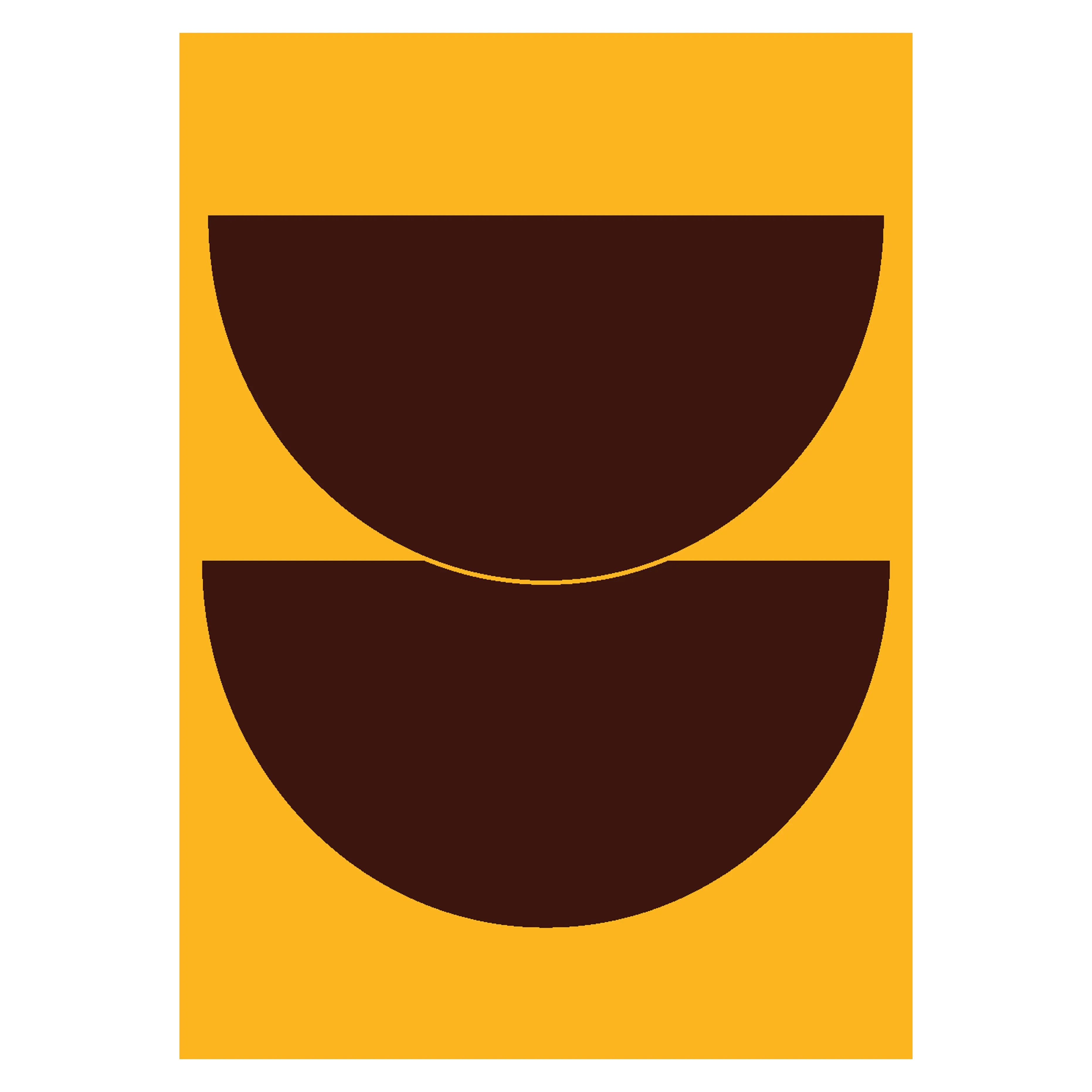 Half Circles II poster gul, 50x70 cm