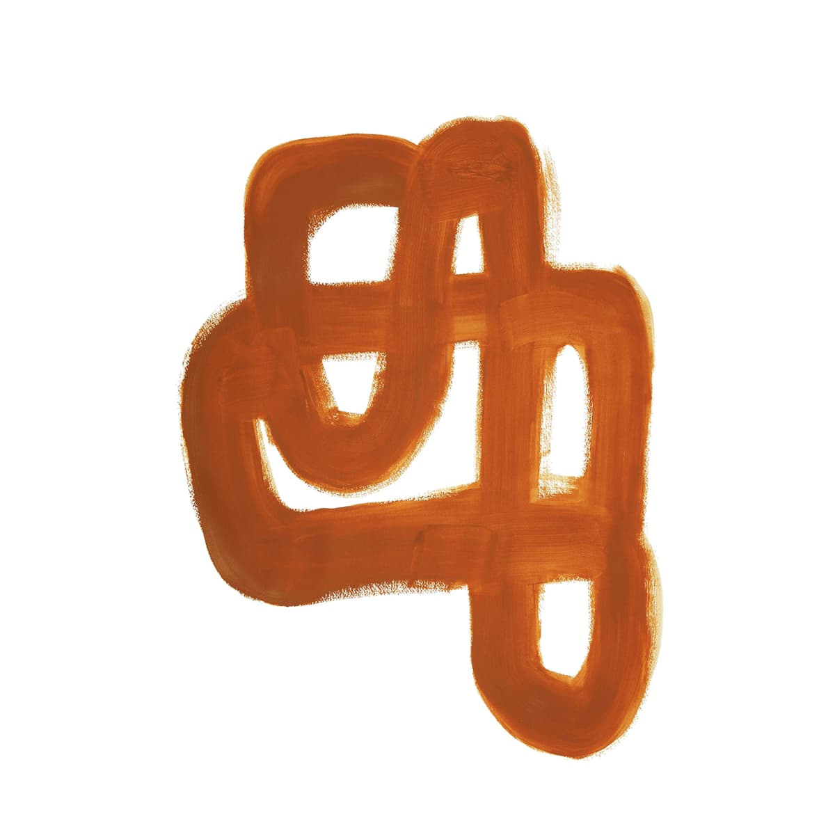 Orange Brush plakat, 30 x 40 cm