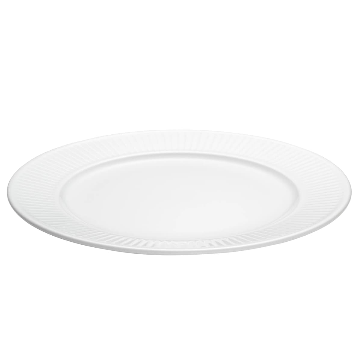 Plissé tallerken Ø24 cm, Hvit