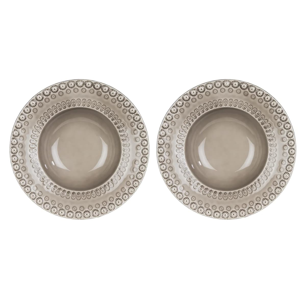 Daisy dyp tallerken Ø 21 cm 2-stk., Greige (beige)