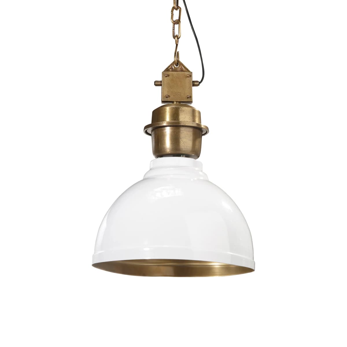 Manchester taklampe Ø35 cm, Hvit-messing