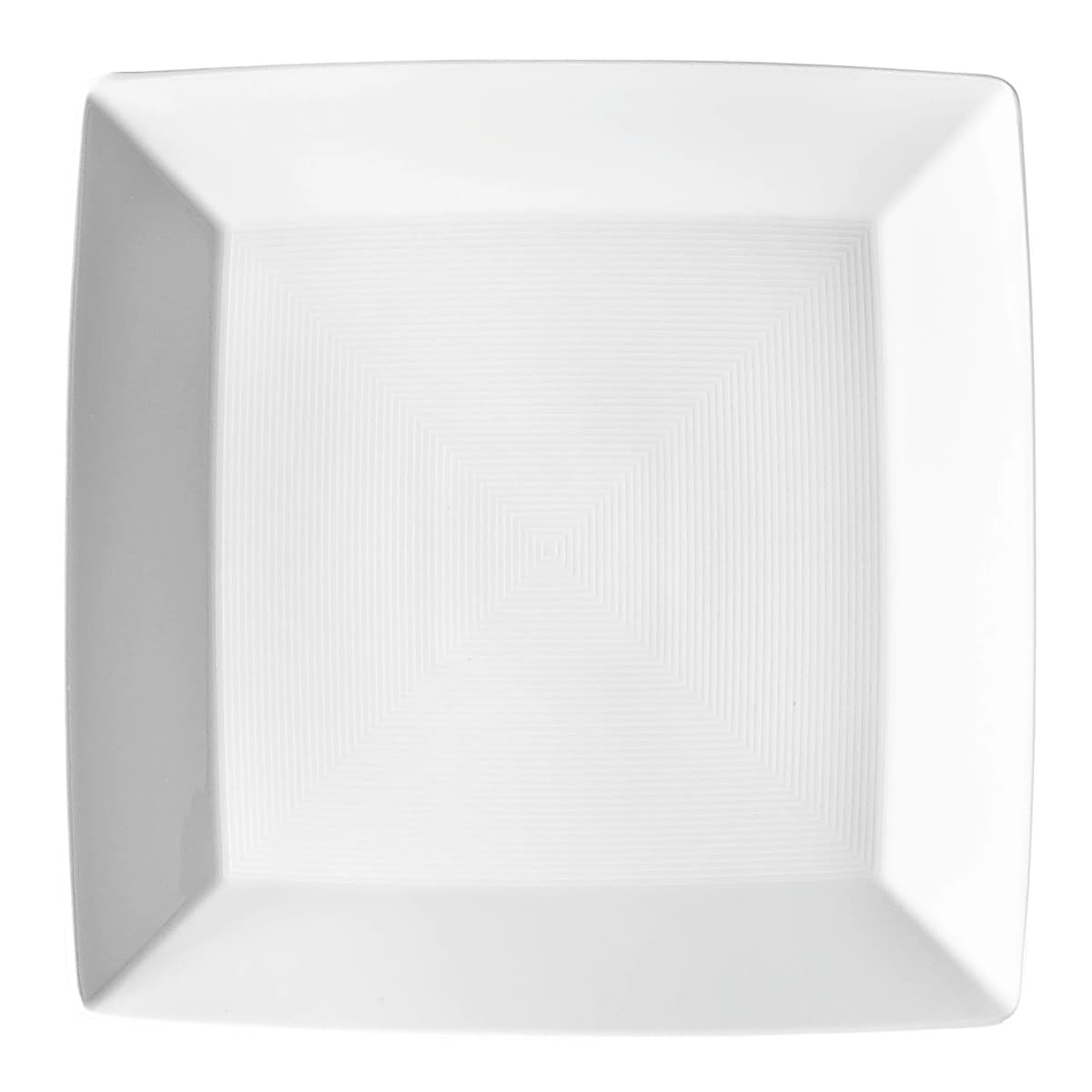 Loft kvadratisk tallerken hvit, Ø 27 cm