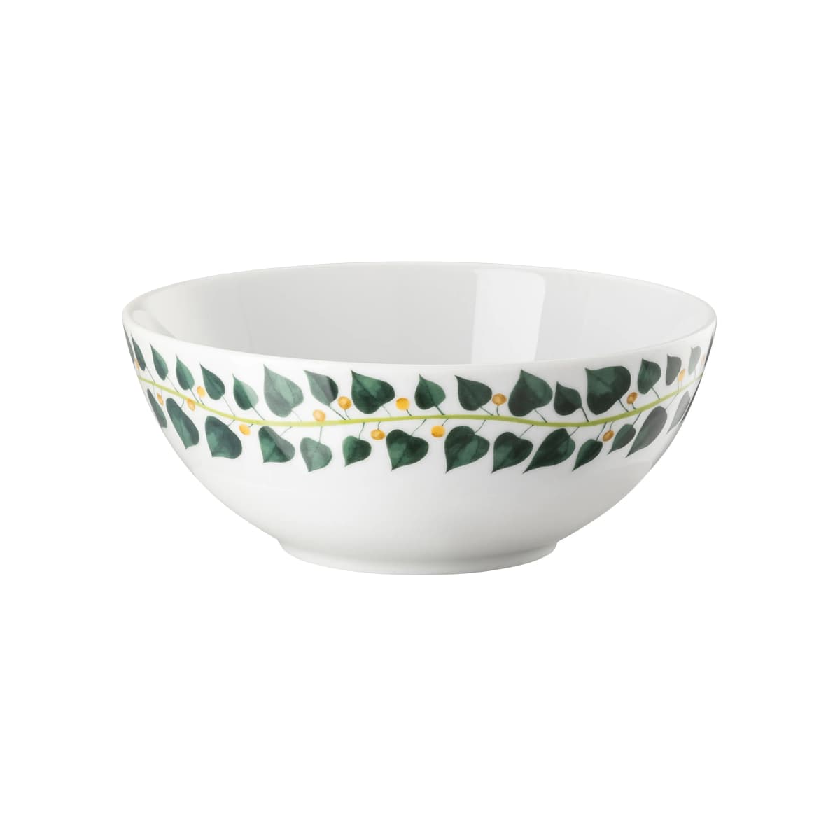 Magic Garden Foliage frokostskål 15 cm, Hvit-grønn