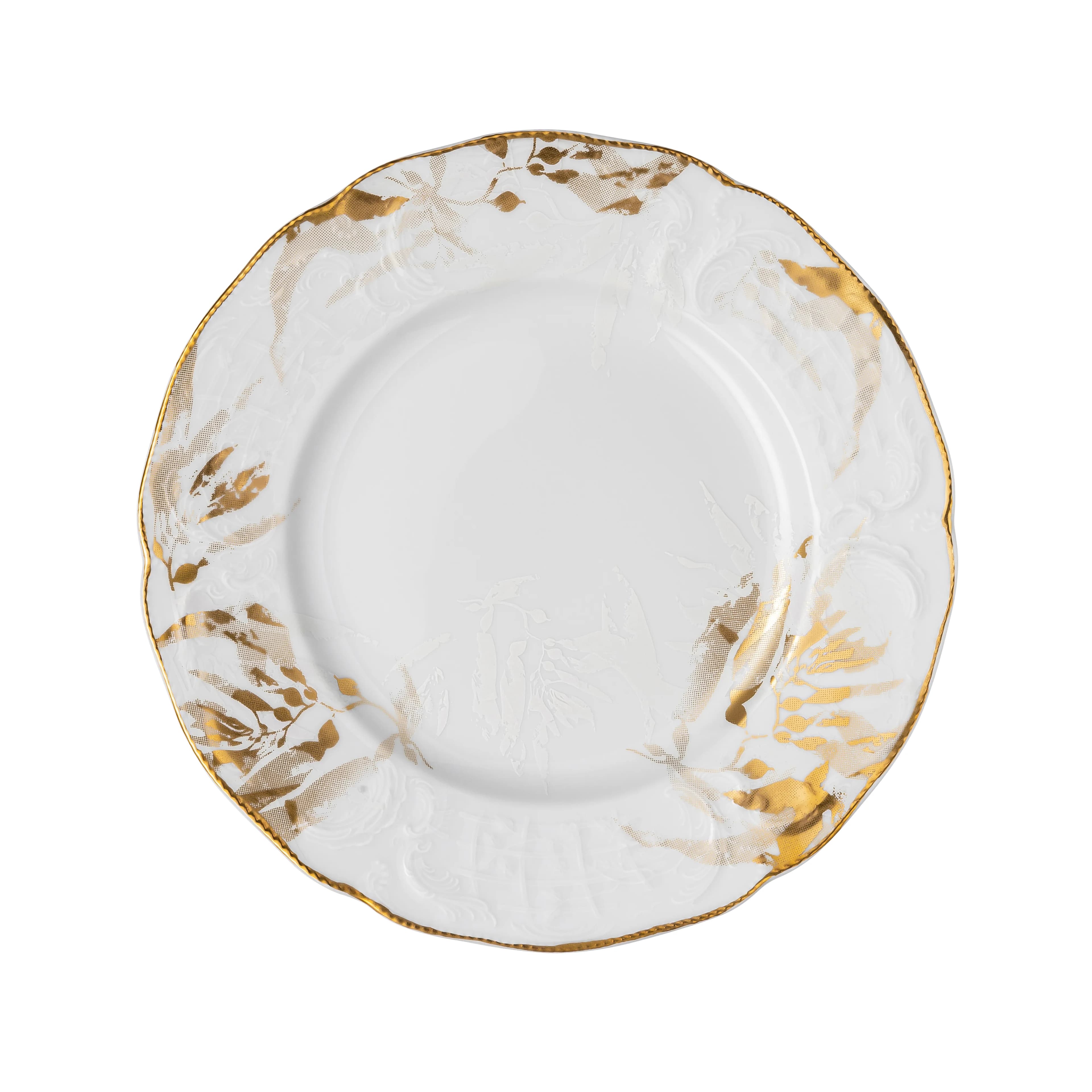 Rosenthal Heritage Midas tallerken 26 cm, Hvit-gull