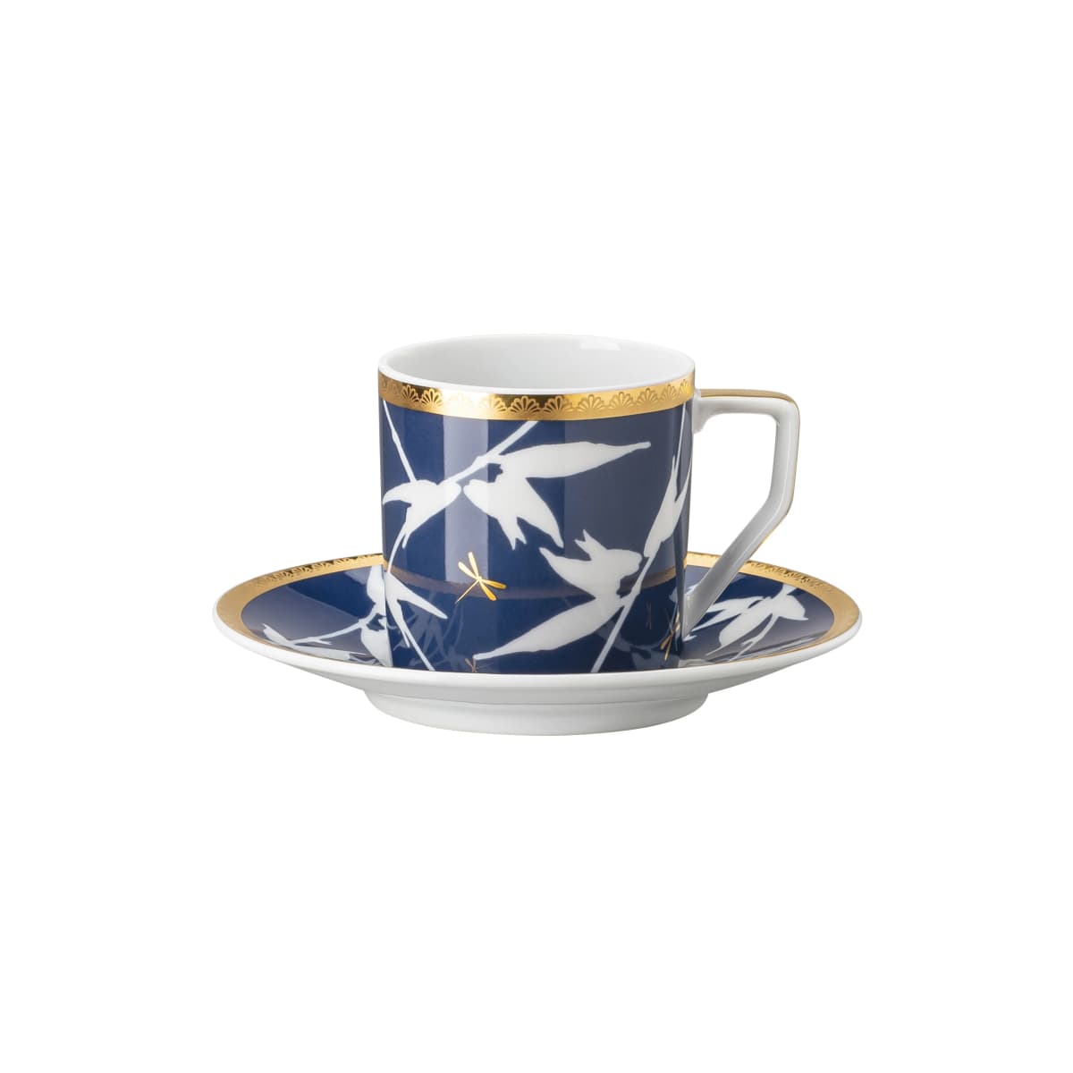 Rosenthal Heritage Turandot espressokopp med fat, Blå
