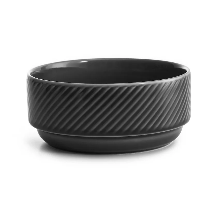 Coffee & More dyp skål 17 cm, Grå