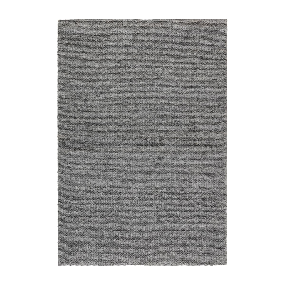 Braided ullteppe mørk grå, 200x300 cm