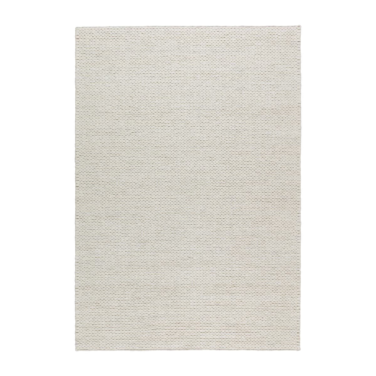 Braided ullteppe naturhvit, 170x240 cm