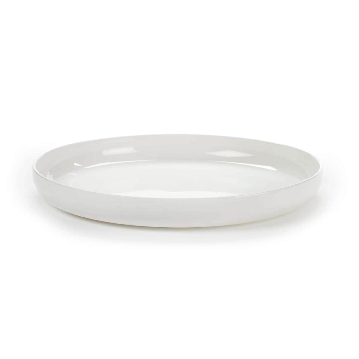 Base tallerken med høy kant hvit, 24 cm