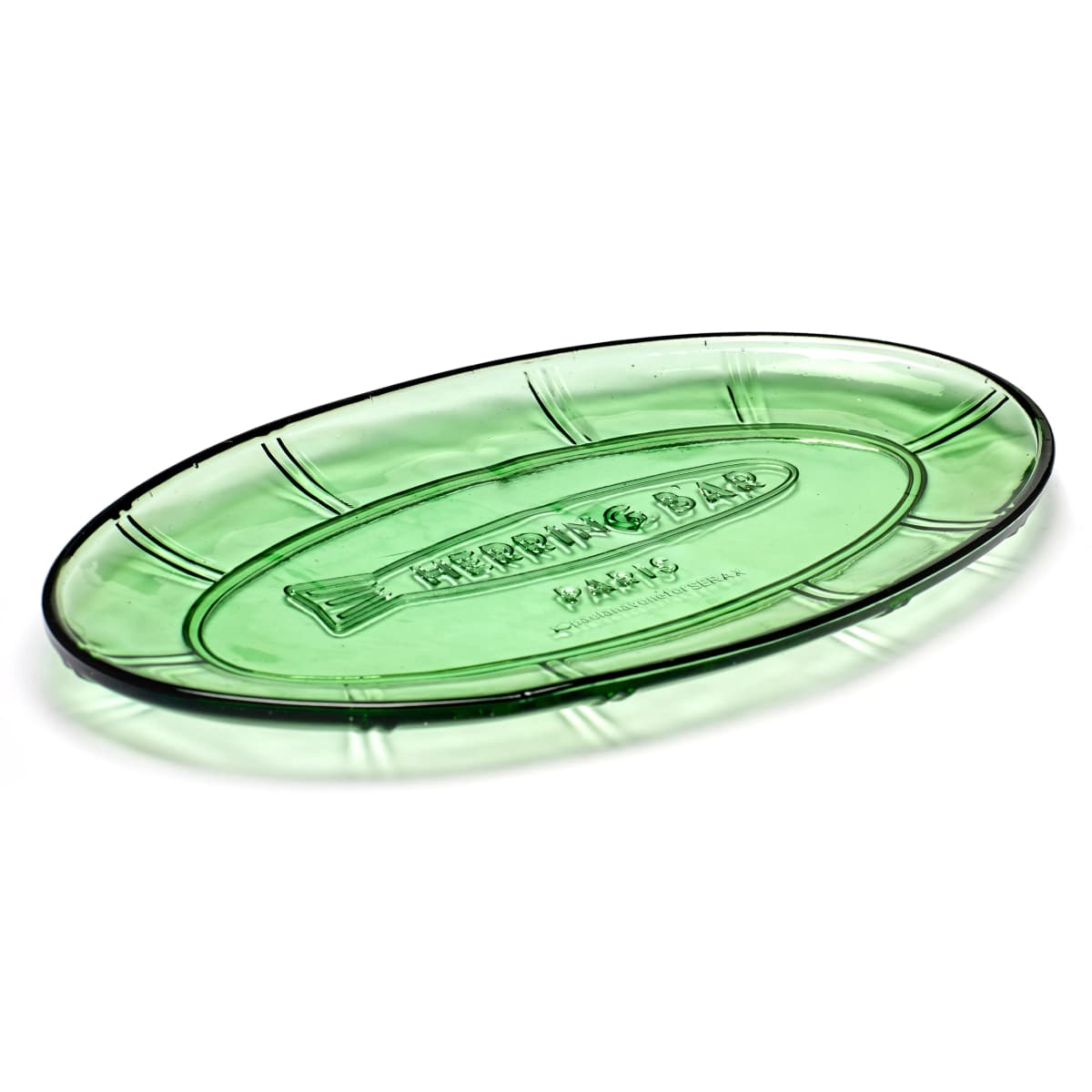 Fish & Fish ovalt fat 17x31 cm, Green