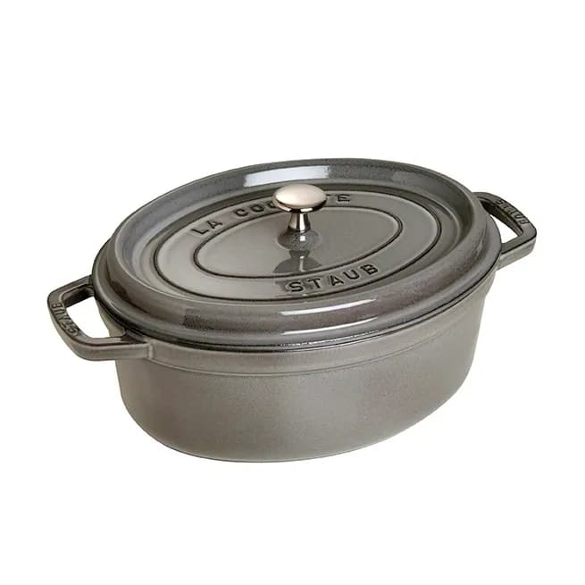 Staub oval gryte av støpejern 4,2 l, grå