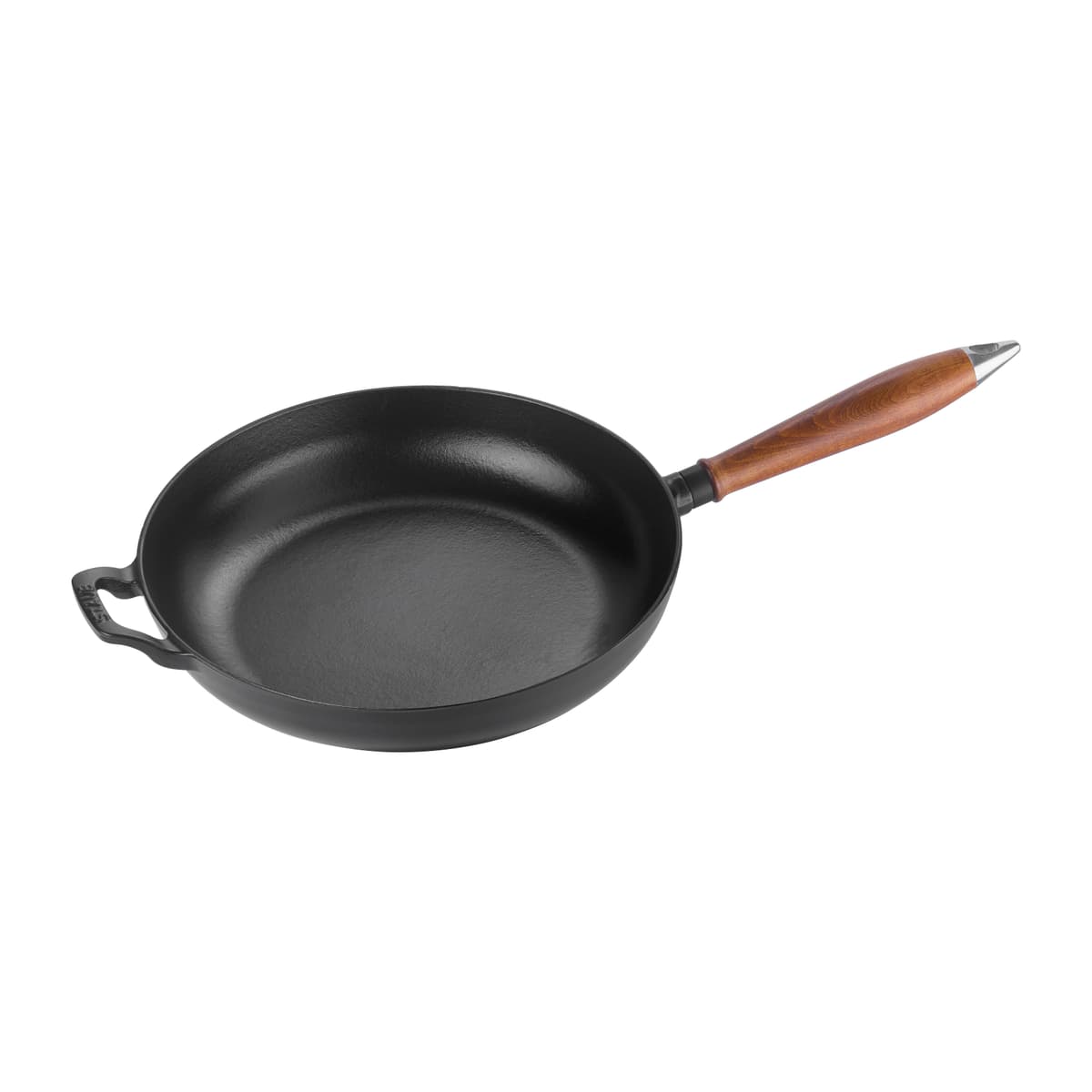 Vintage stekepanne med trehank Ø28 cm, Svart