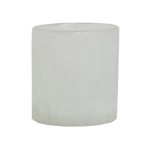 Frost telysglass M, Hvit