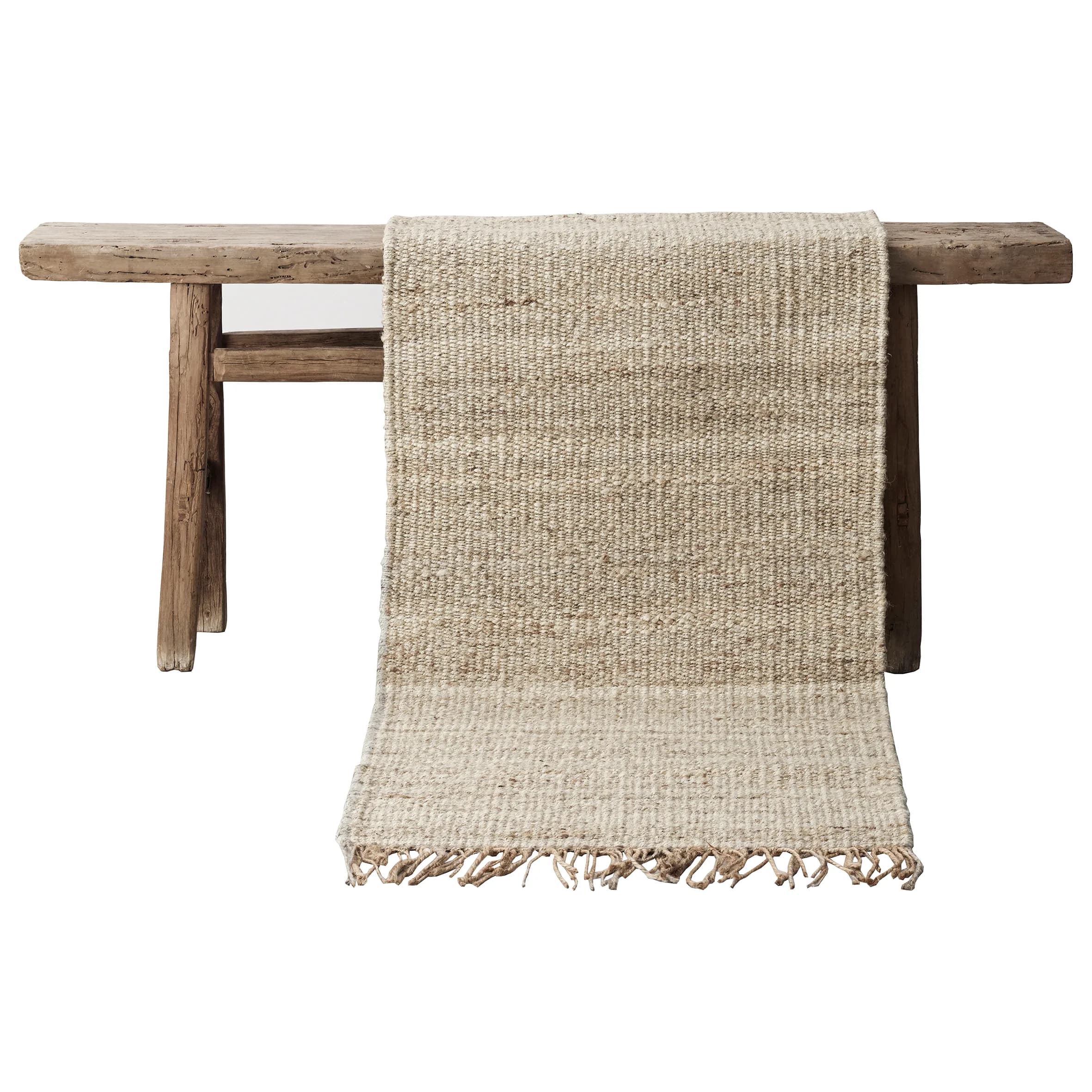 Hemp teppe bleached (beige), 60x90 cm