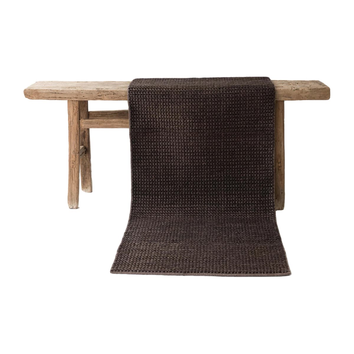 Mid knot hampteppe 80 x 200 cm, Brown