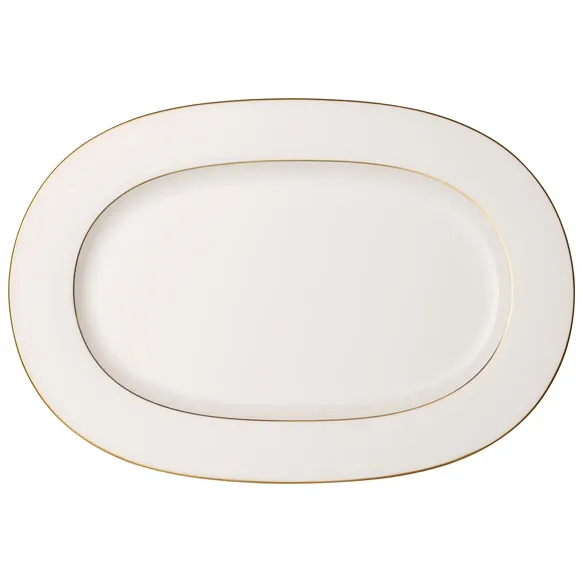 Anmut Gold serveringsfat 41 cm, Hvit