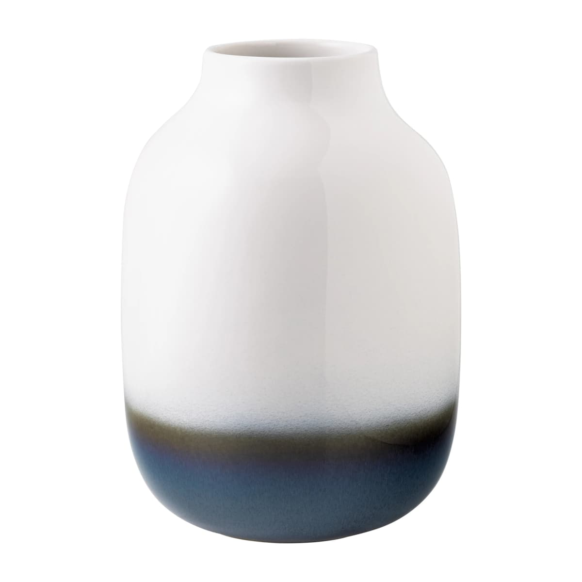 Lave Home shoulder vase 22 cm, Blå-hvit