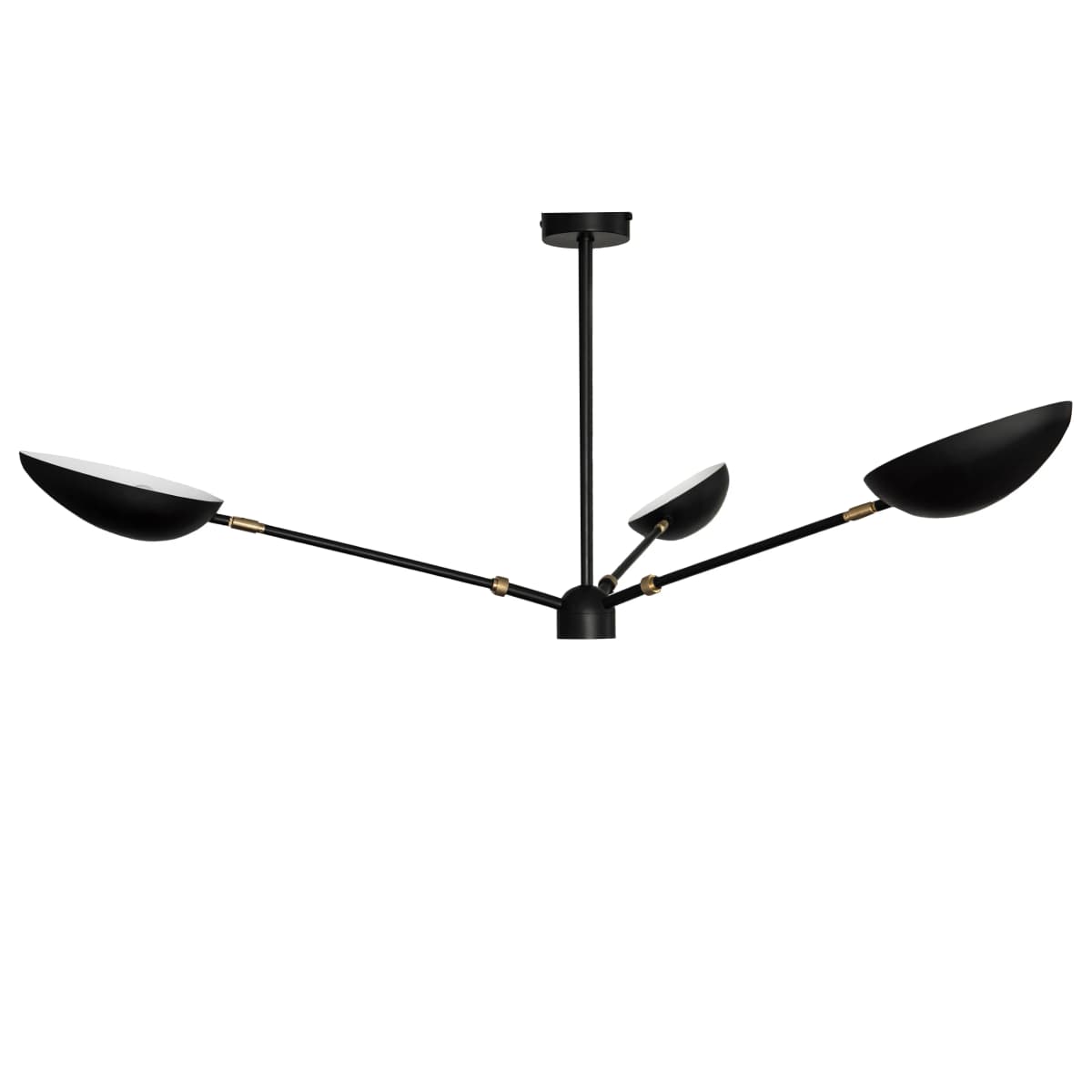 Spoon takpendel, matt svart, messing