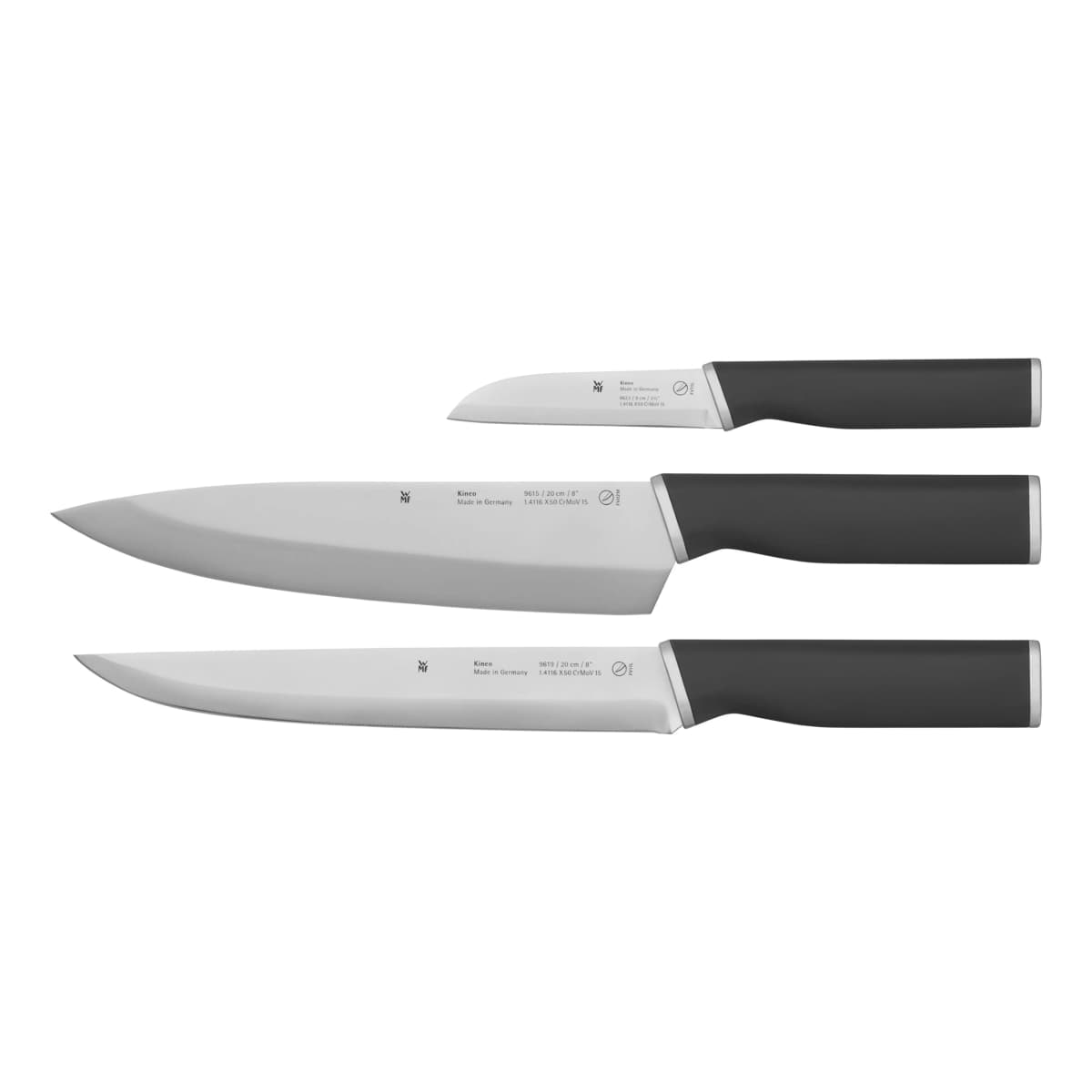 Kineo knivsett cromargan 3 deler, Rustfritt stål