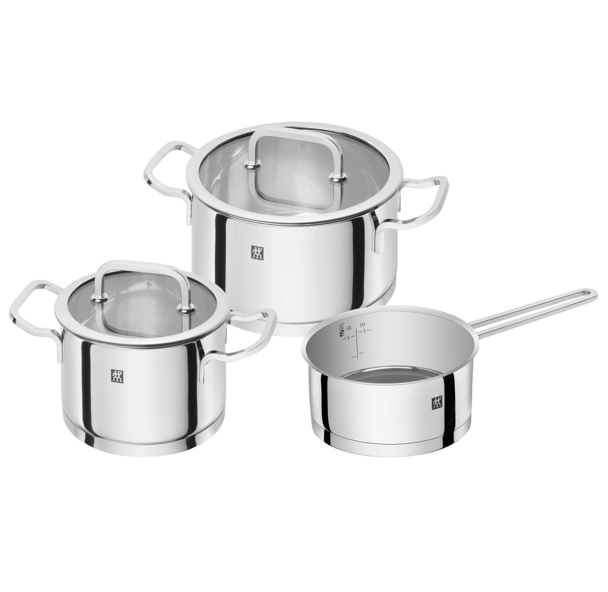 Zwilling Moment S grytsett 3 deler, Rustfritt stål-svart