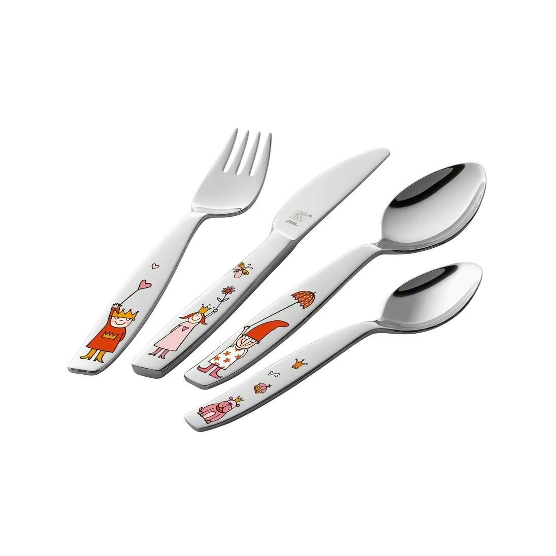 Zwilling Twin Kids Prinsesse barnebestikk 4 deler, 4 deler