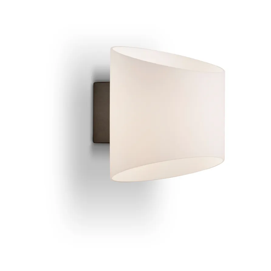 Evoke vegglampe oval, Antrasitt-opalglass