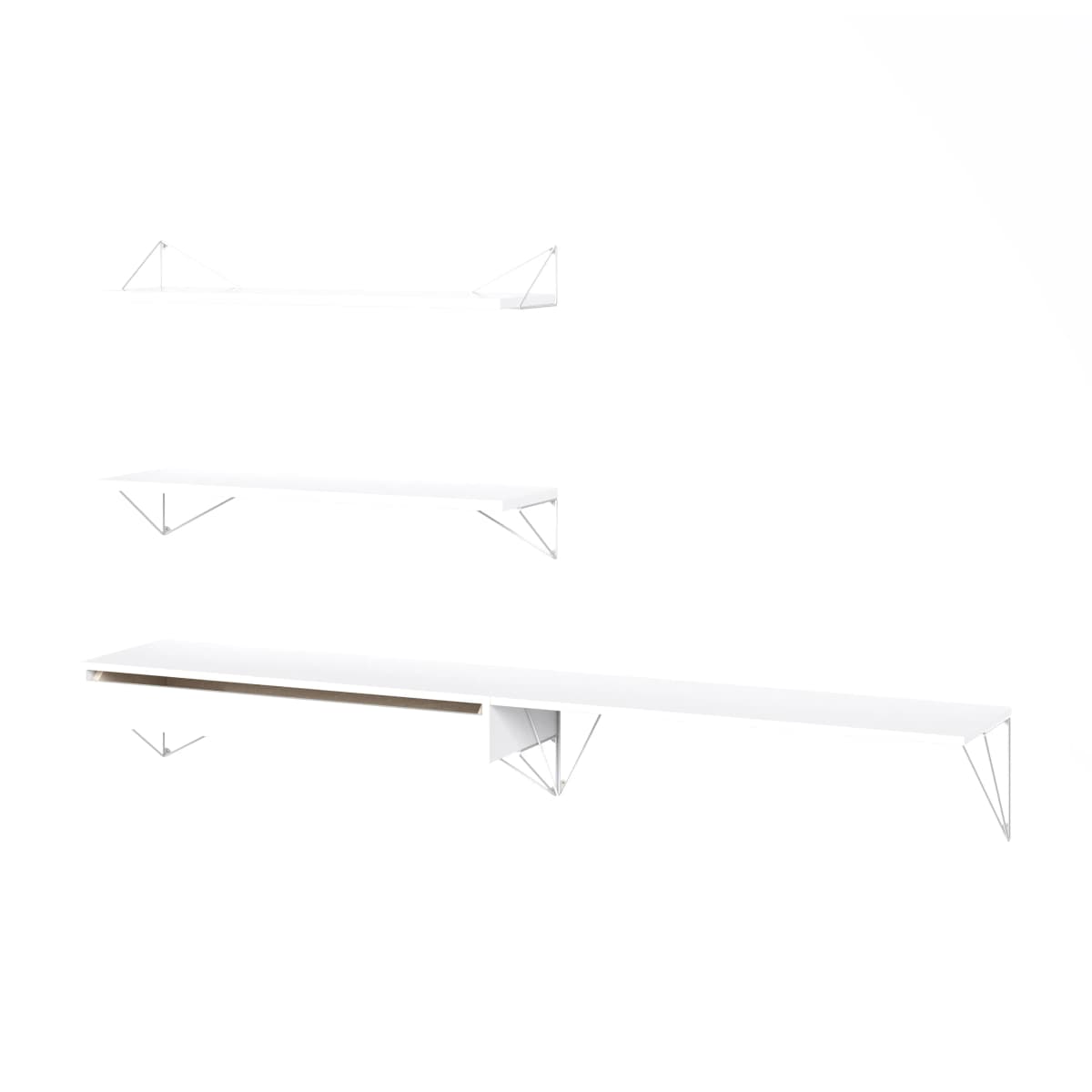 Pythagoras Bundle D hyllesystem hvit-hvit